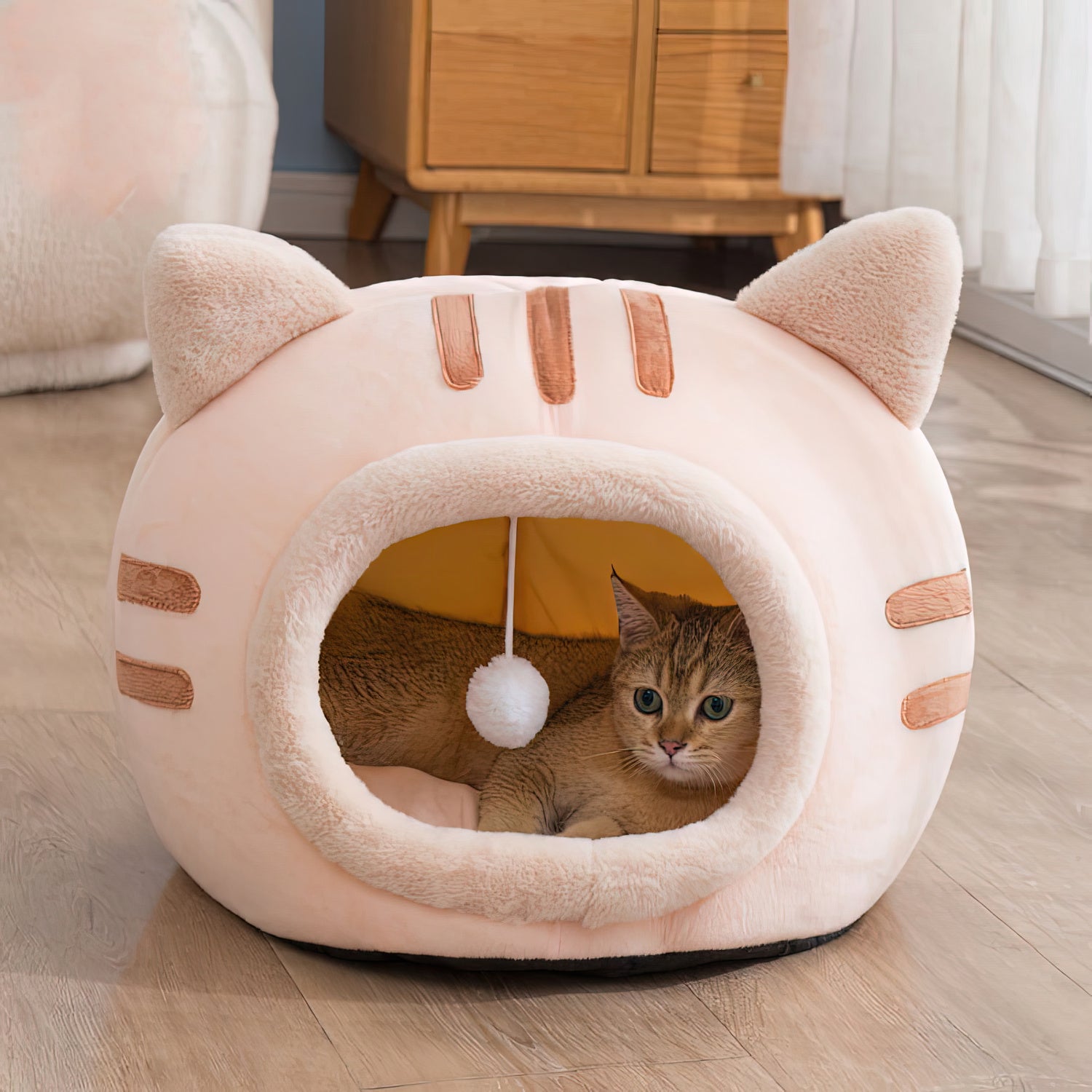 FelineNest - Plush Semi-Enclosed Cat Cocoon